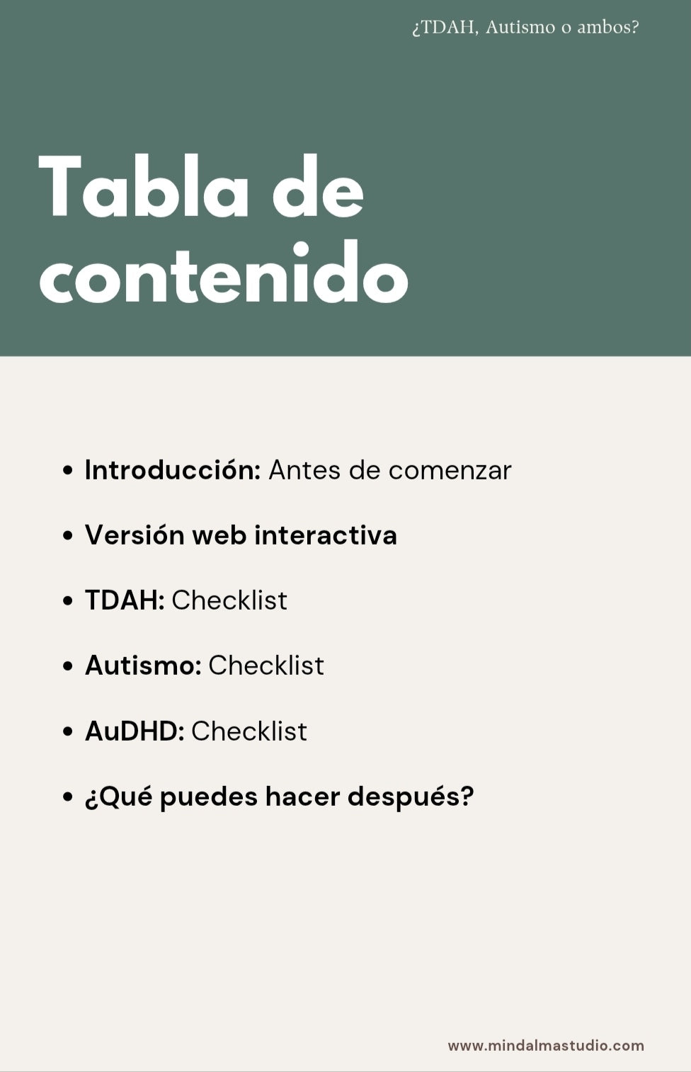 Checklist Gratis: TDAH, Autismo y AuDHD | Guía para mujeres